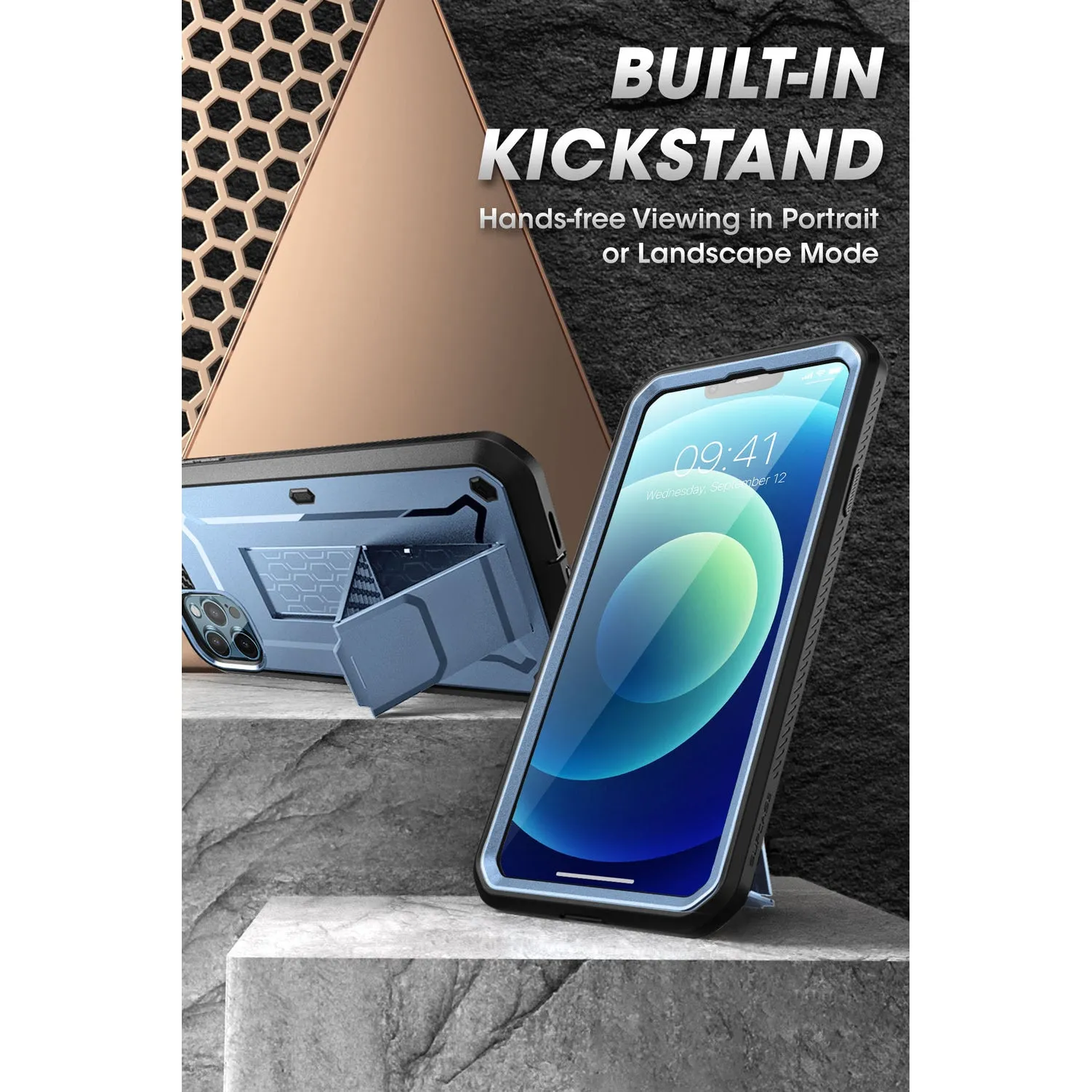 Doorbuster iPhone 13 Pro 6.1 inch Unicorn Beetle Pro Rugged Case-Metallic Blue  Ends Soon!