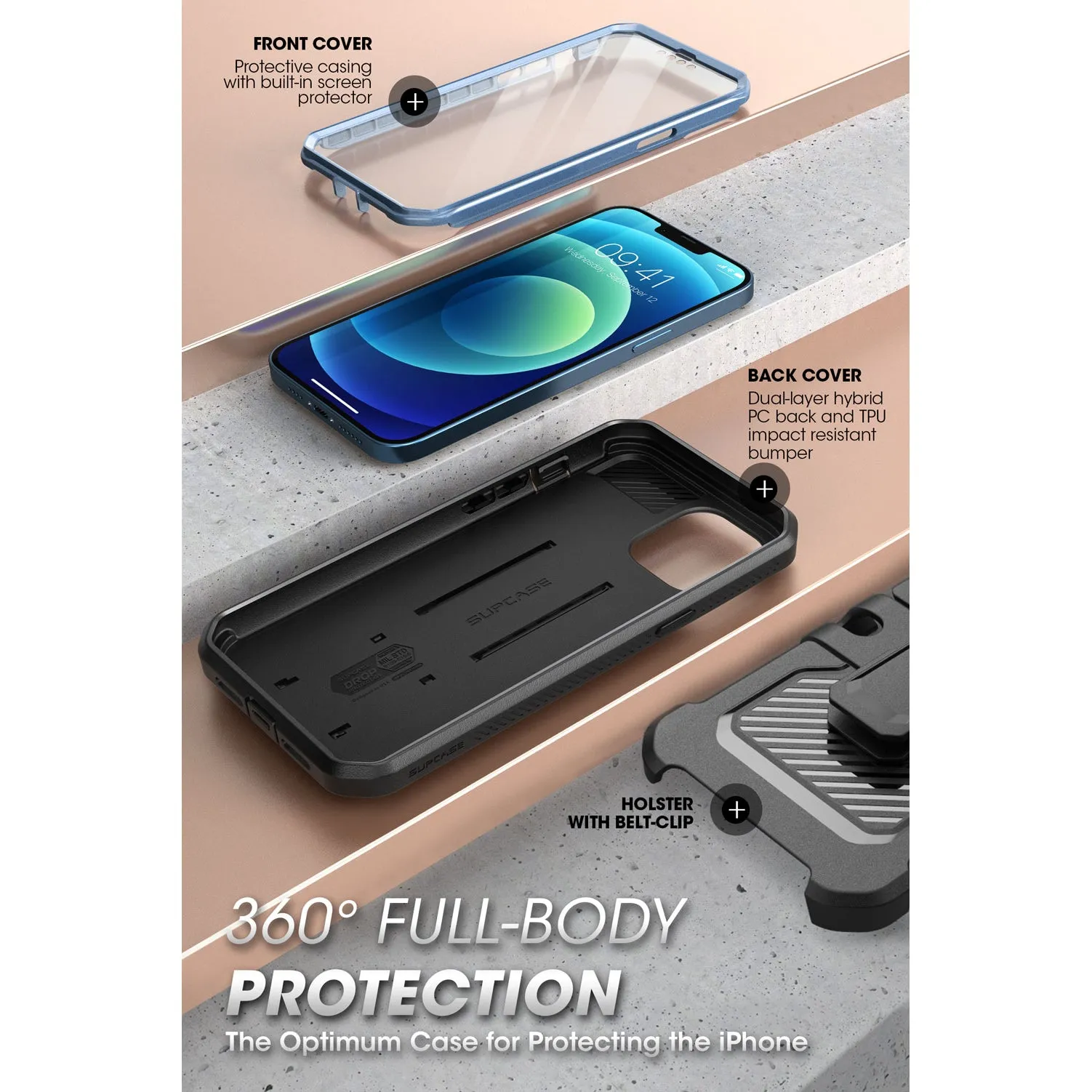 Doorbuster iPhone 13 Pro 6.1 inch Unicorn Beetle Pro Rugged Case-Metallic Blue  Ends Soon!
