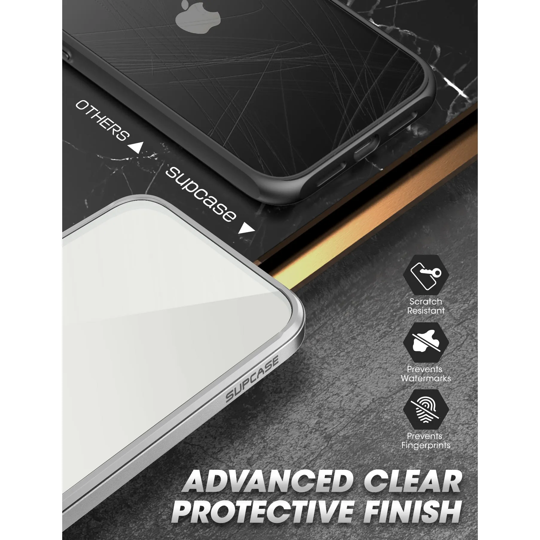 Doorbuster iPhone 13 Pro Max 6.7 inch Unicorn Beetle Edge with Screen Protector Clear Case-Silver  Limited Release!