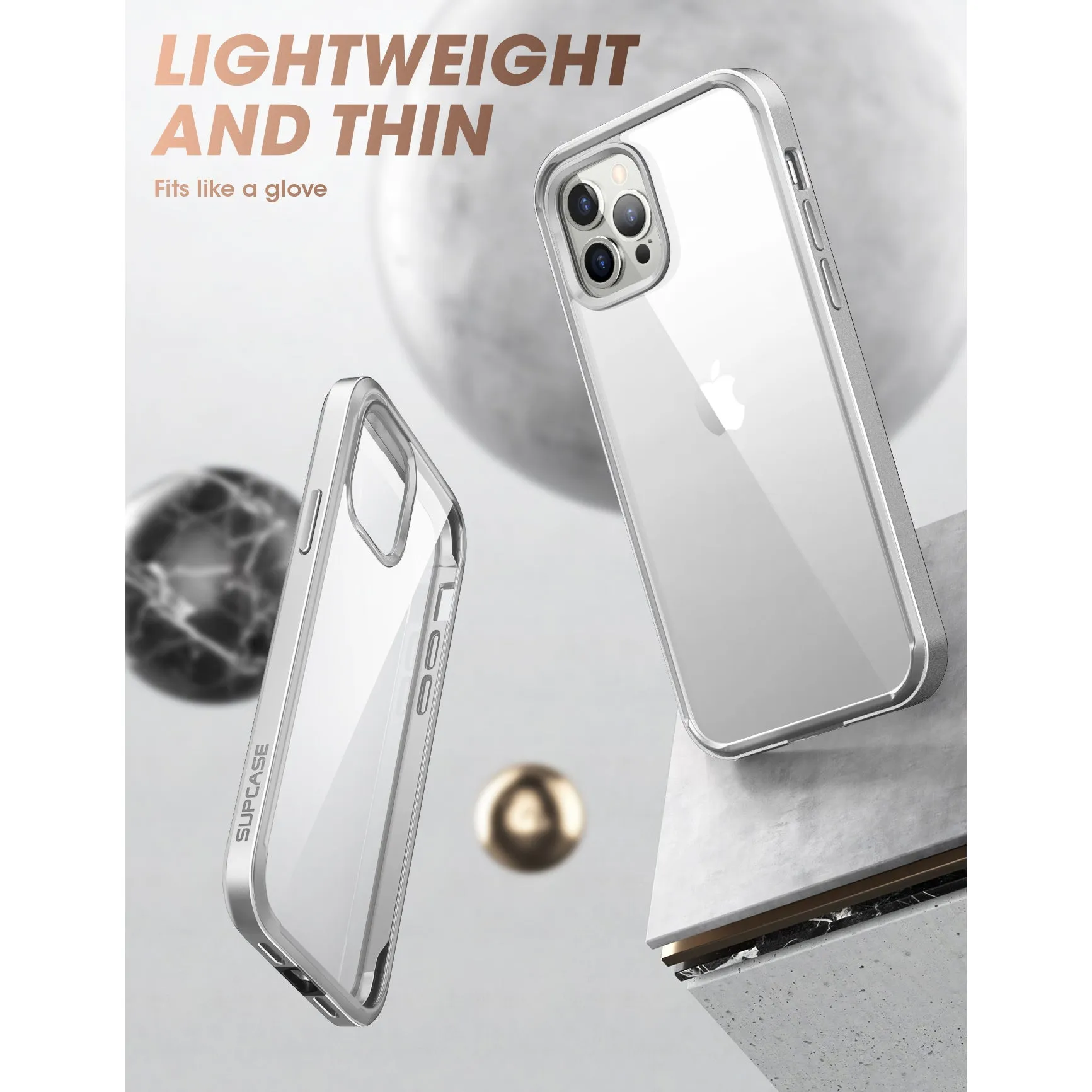 Doorbuster iPhone 13 Pro Max 6.7 inch Unicorn Beetle Edge with Screen Protector Clear Case-Silver  Limited Release!
