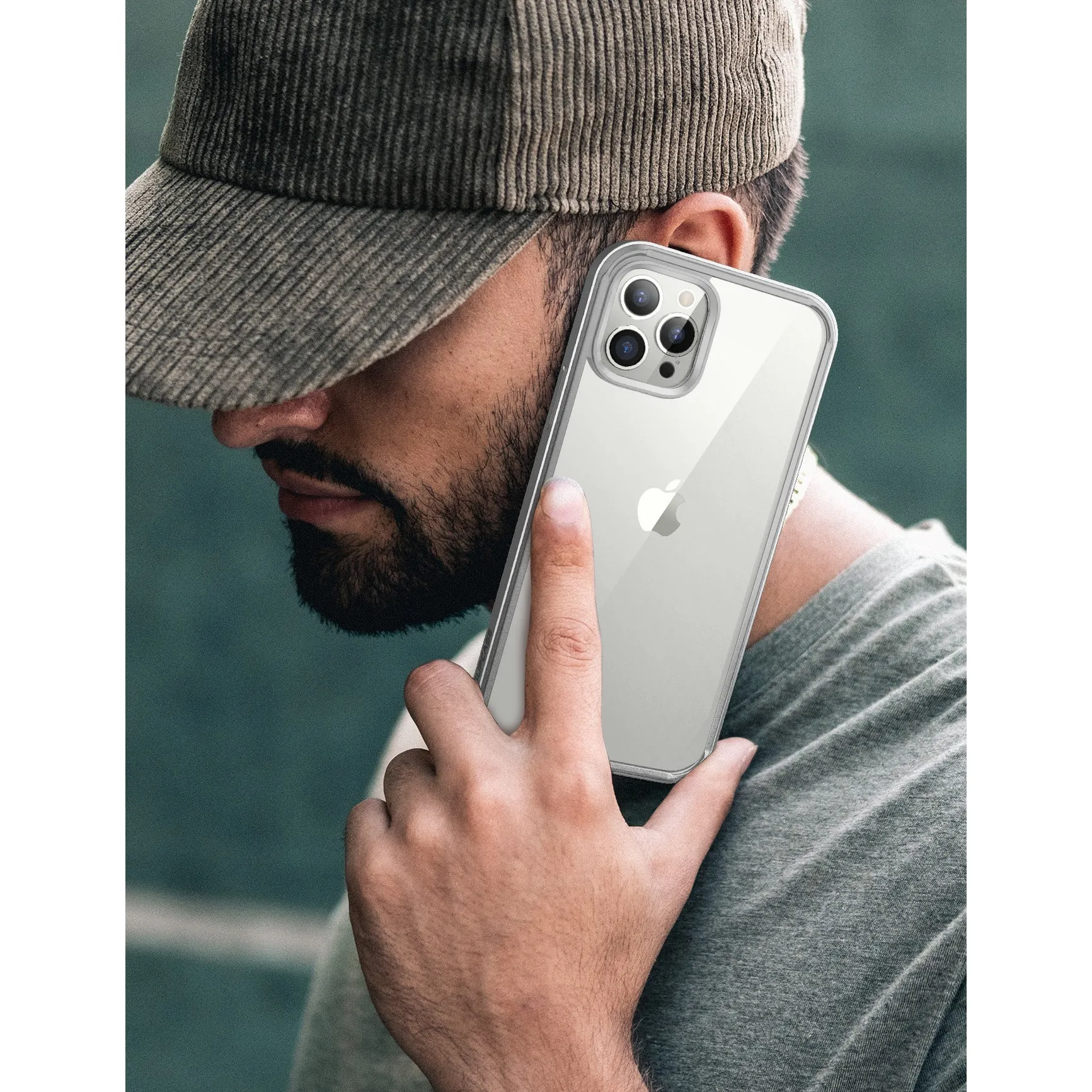 Doorbuster iPhone 13 Pro Max 6.7 inch Unicorn Beetle Edge with Screen Protector Clear Case-Silver  Limited Release!