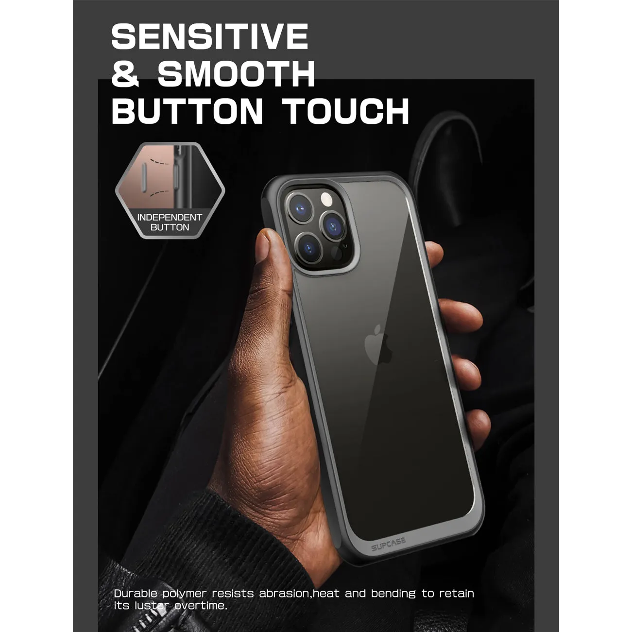 Doorbuster iPhone 13 Pro Max 6.7 inch Unicorn Beetle Style Slim Clear Case-Black  Almost Sold Out!
