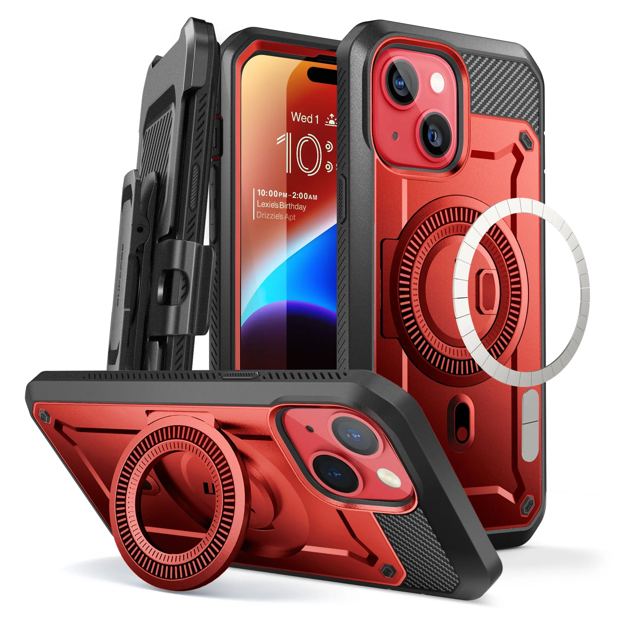 Doorbuster iPhone 15 6.1 inch Unicorn Beetle PRO MAG Rugged Case-Metallic Red  Today Only!