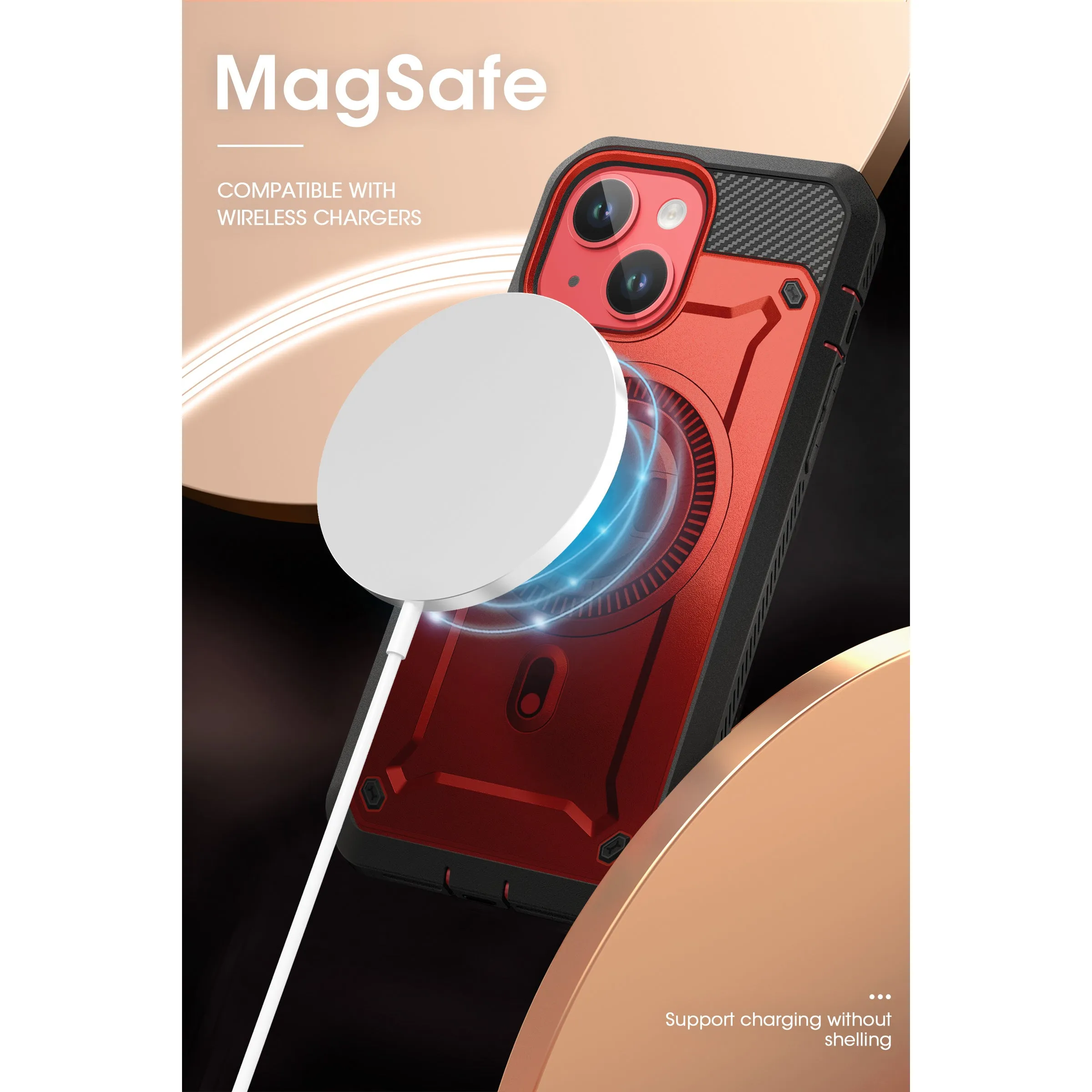 Doorbuster iPhone 15 6.1 inch Unicorn Beetle PRO MAG Rugged Case-Metallic Red  Today Only!