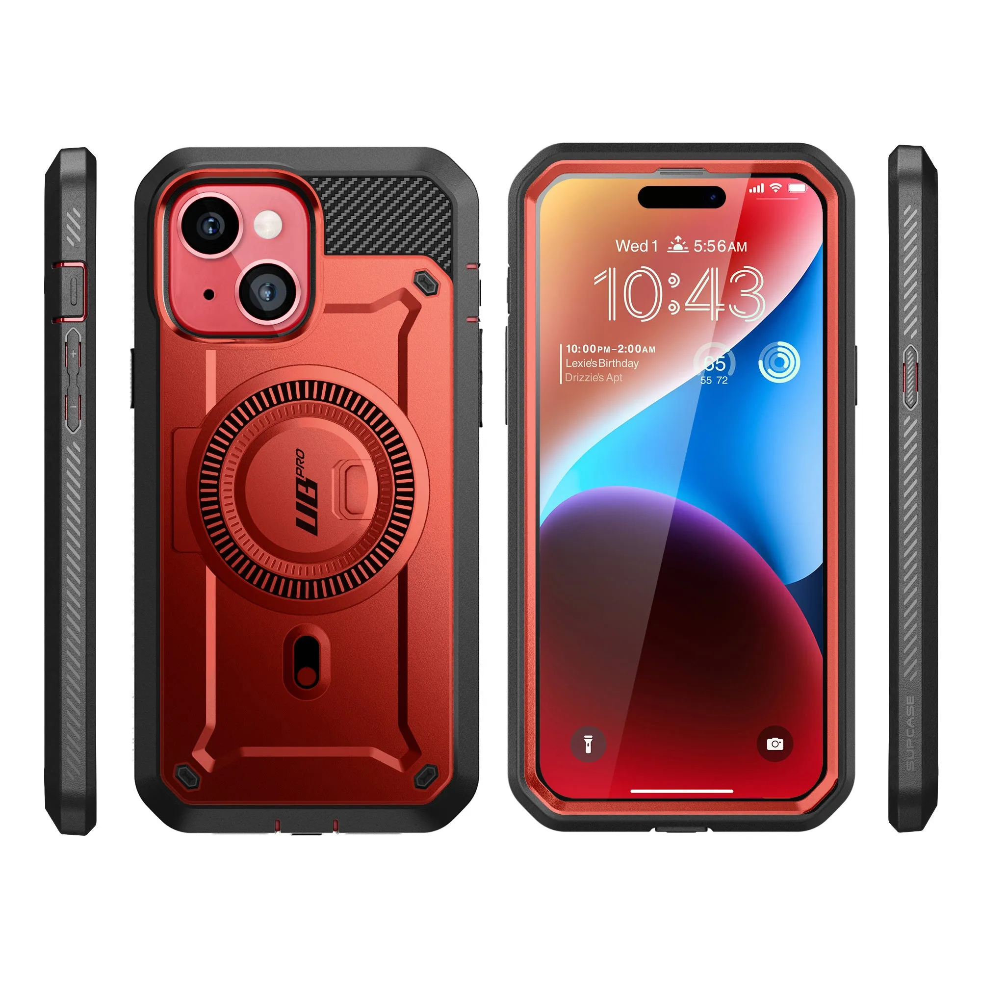 Doorbuster iPhone 15 6.1 inch Unicorn Beetle PRO MAG Rugged Case-Metallic Red  Today Only!