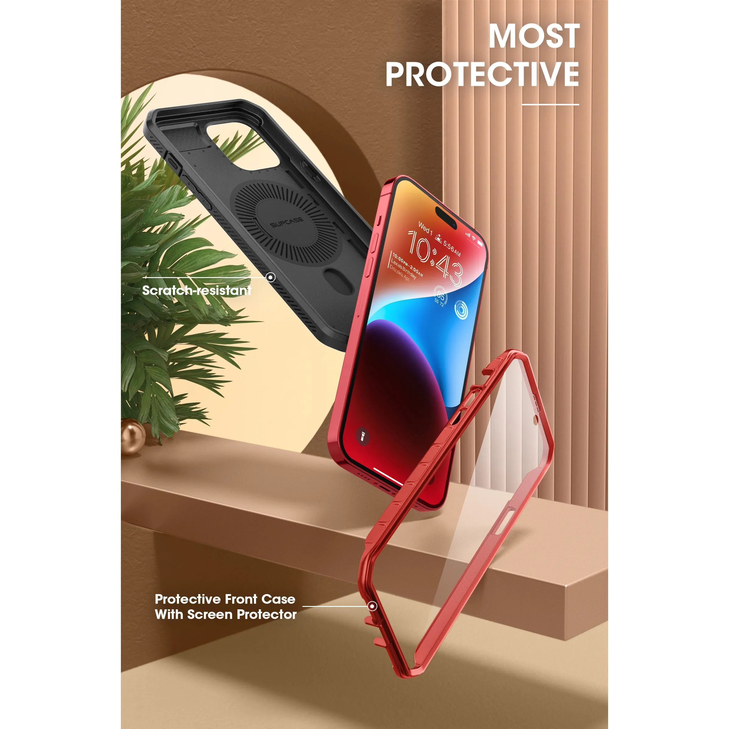 Doorbuster iPhone 15 6.1 inch Unicorn Beetle PRO MAG Rugged Case-Metallic Red  Today Only!