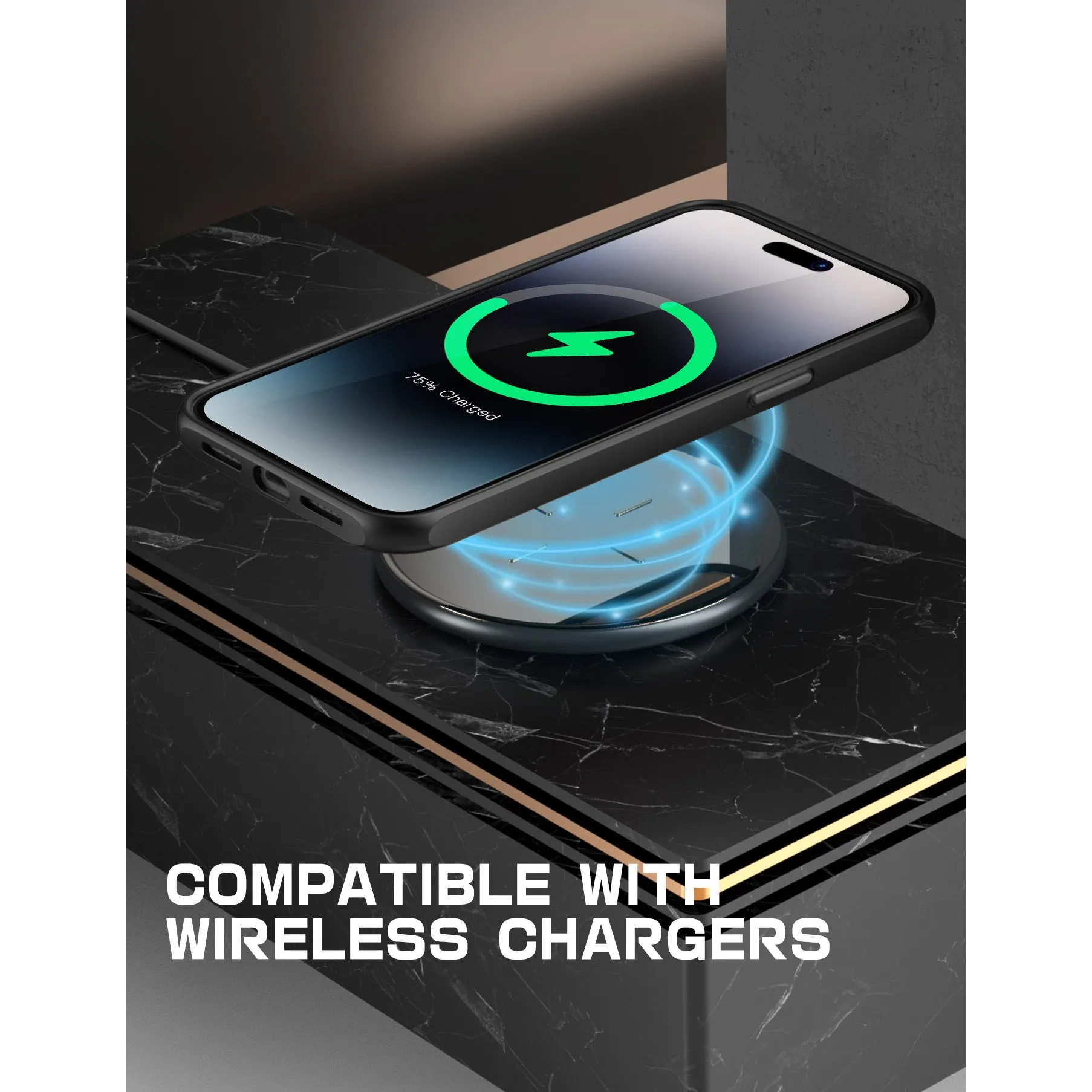 Doorbuster iPhone 15 Pro 6.1 inch Unicorn Beetle MAG Slim Clear MagSafe Case-Black  Limited Availability!