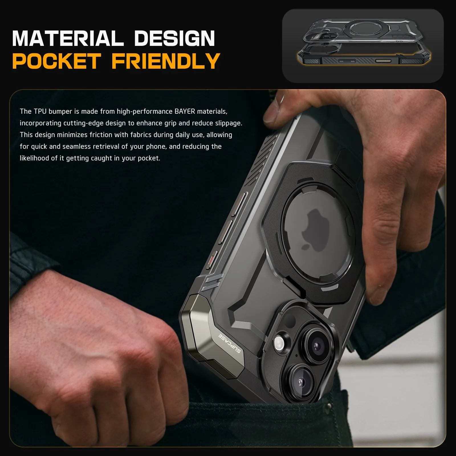 Doorbuster iPhone 16 6.1 inch UB Grip MagSafe Camera Control Button Phone Case-Black  Today Only!