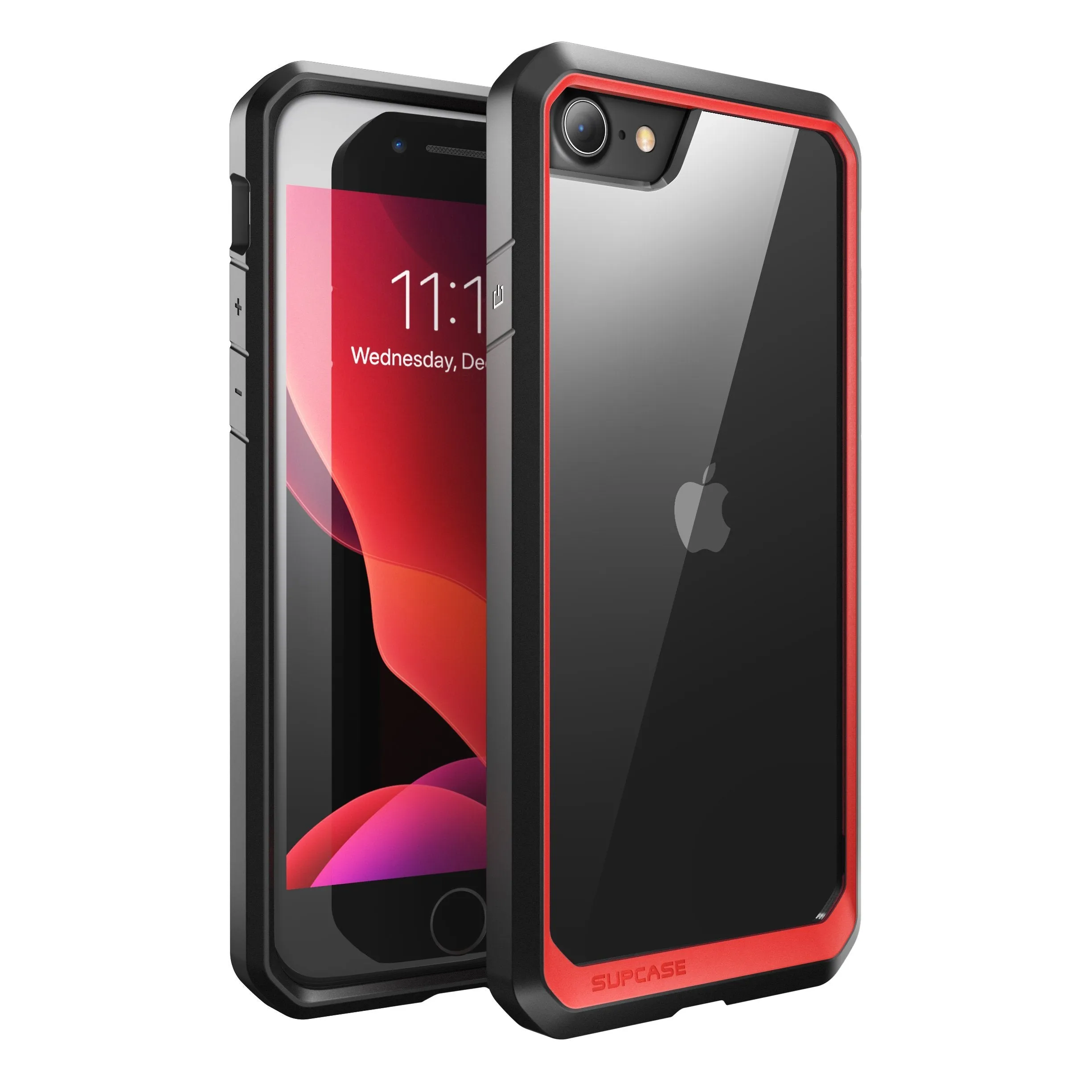 Doorbuster iPhone SE Unicorn Beetle Clear Hybrid Protective Bumper Case-Red  Last Chance!