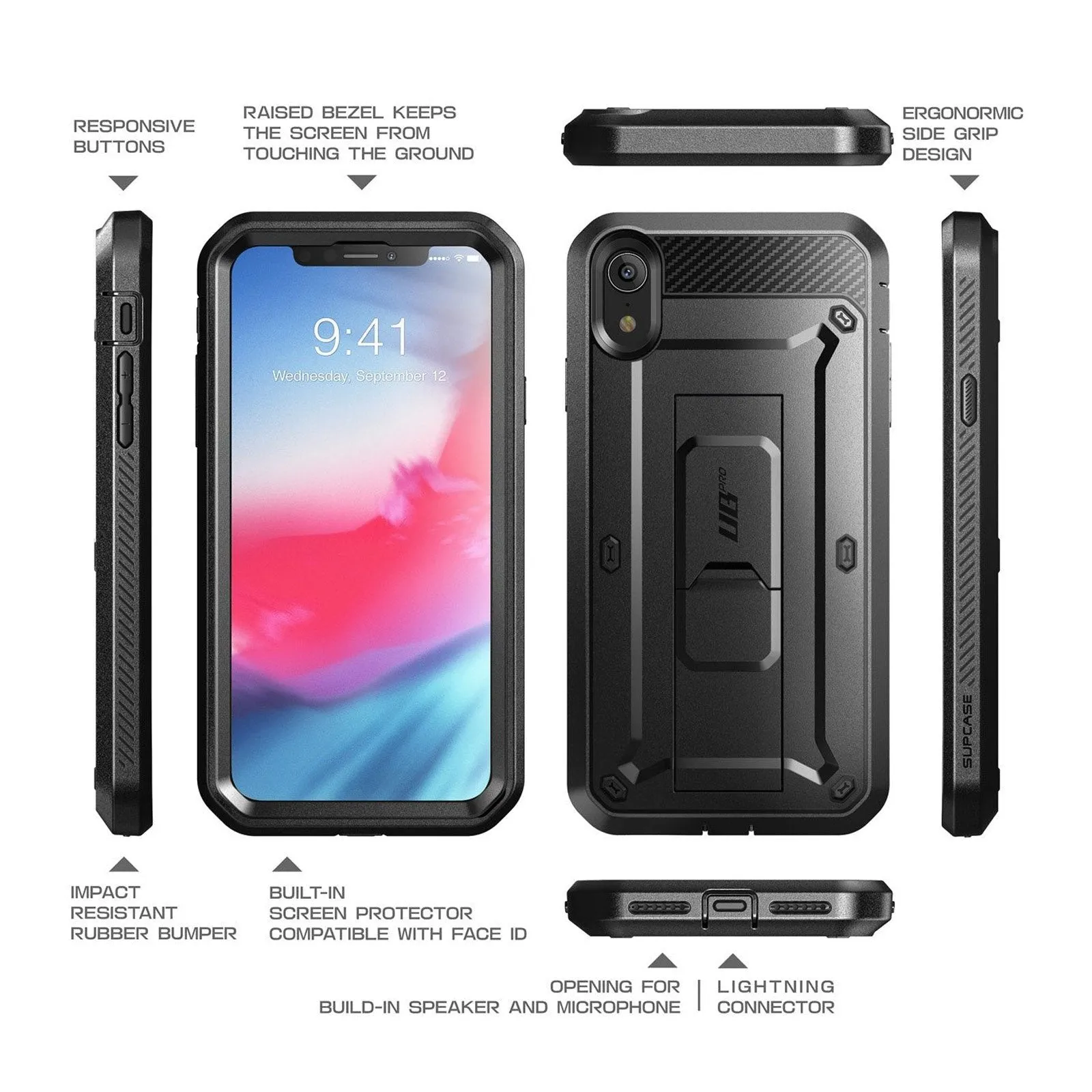 Doorbuster iPhone XR Unicorn Beetle Pro Full-Body Holster Case-Black  Limited Availability!