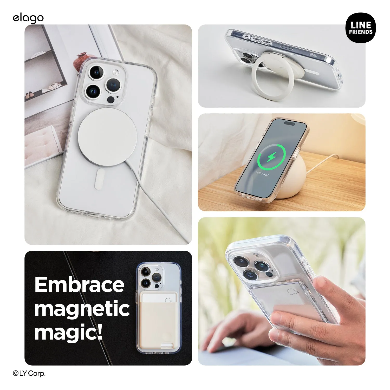 Doorbuster LINE FRIENDS | elago MagSafe Yellow Sally Case for iPhone 15 Pro Max  Today Only!