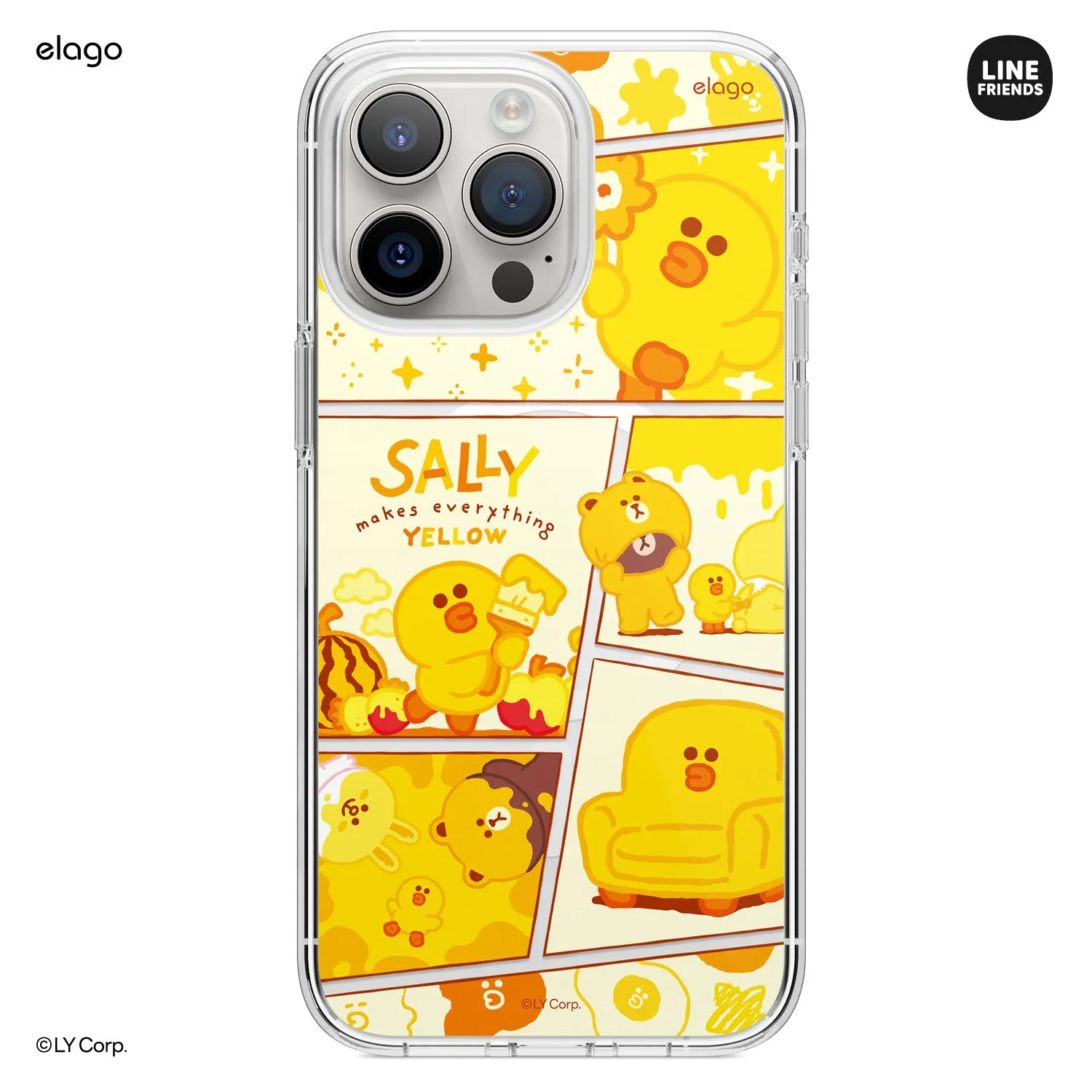 Doorbuster LINE FRIENDS | elago MagSafe Yellow Sally Case for iPhone 15 Pro Max  Today Only!