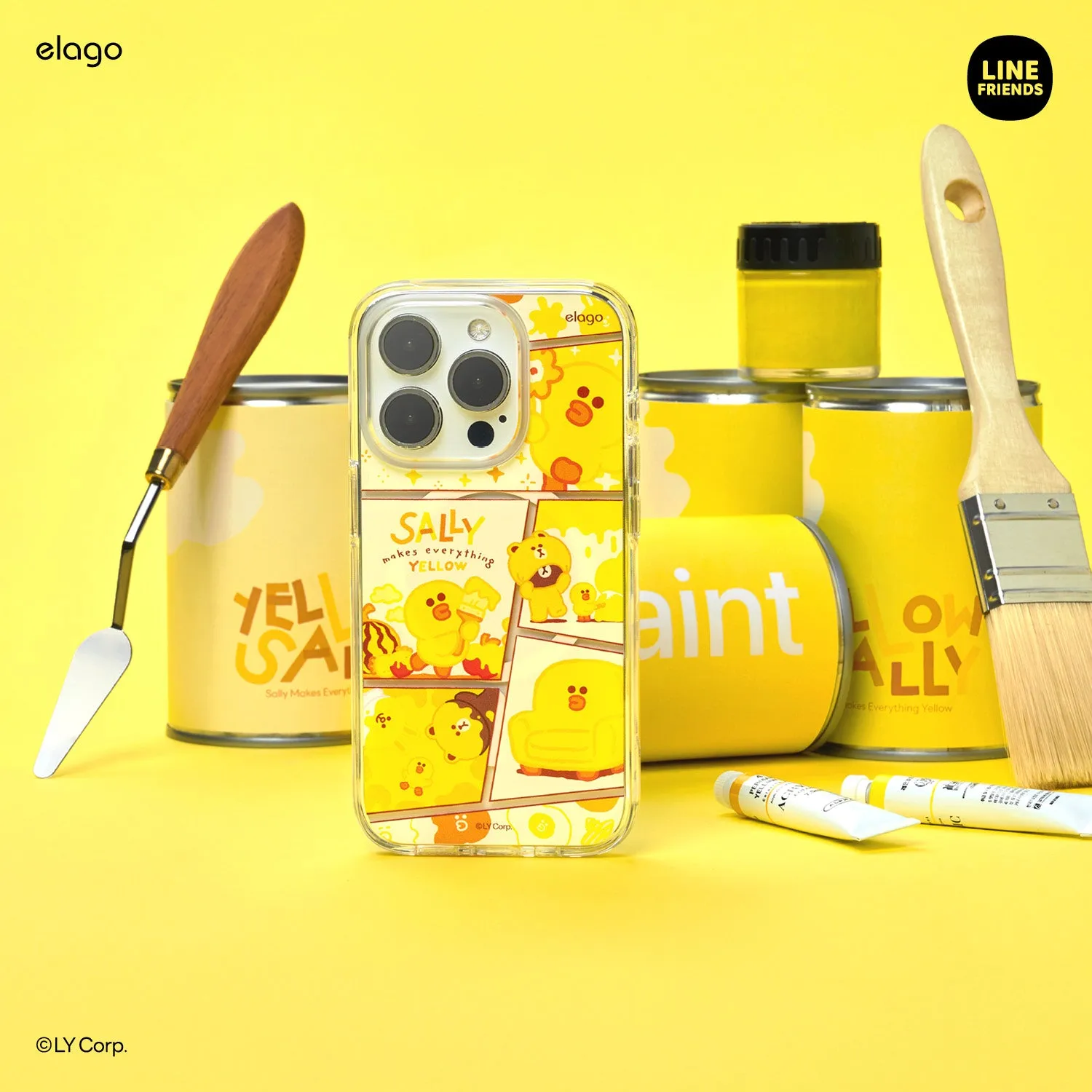 Doorbuster LINE FRIENDS | elago MagSafe Yellow Sally Case for iPhone 15 Pro Max  Today Only!