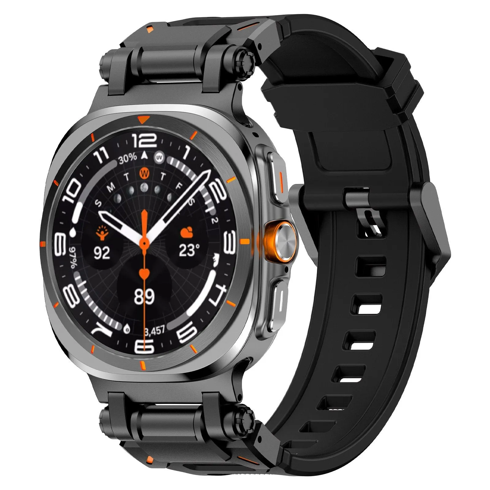 Doorbuster Samsung Galaxy Watch Ultra 'Explorer' TPU Strap (Black with Black)  Last Chance!