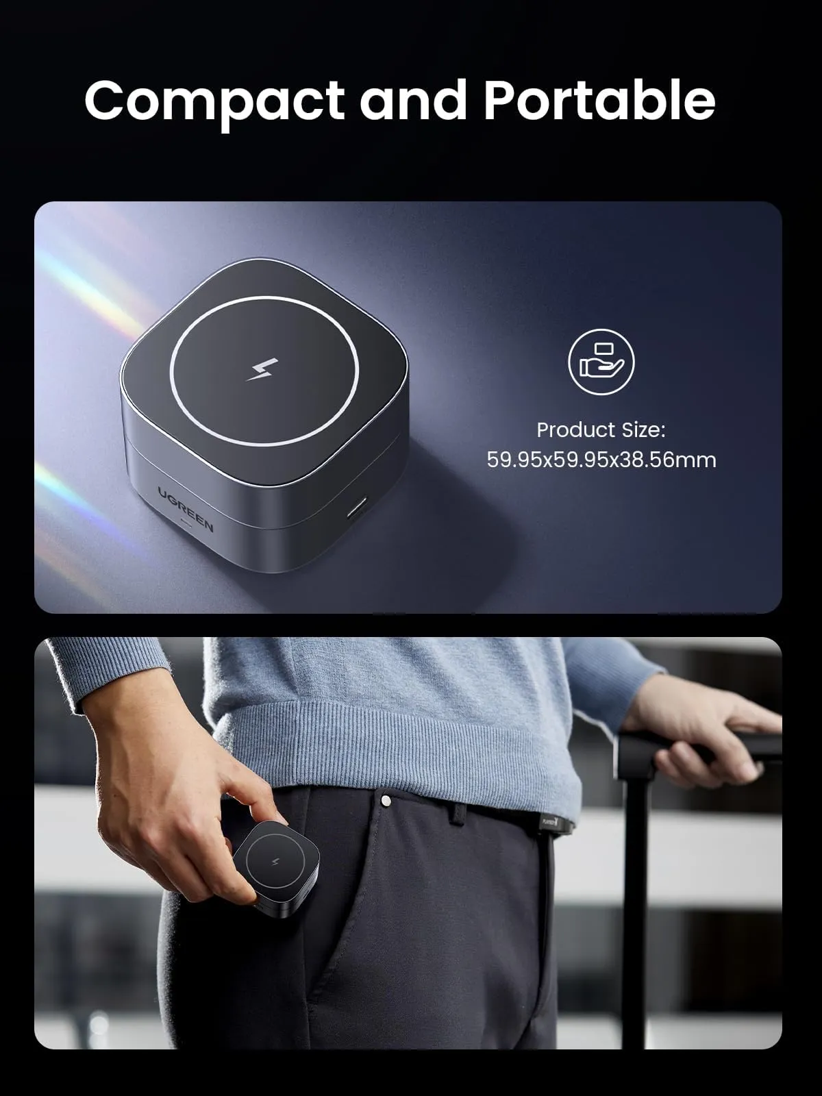 Doorbuster UGREEN 2-in-1 Foldable Wireless Fast Charging Station  Limited Stock!