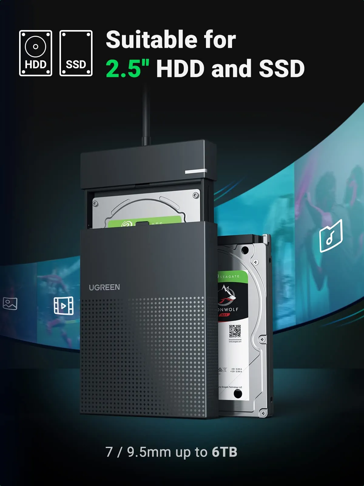 Doorbuster UGREEN 2.5 Inch USB Hard Drive Enclosure  Limited Availability!
