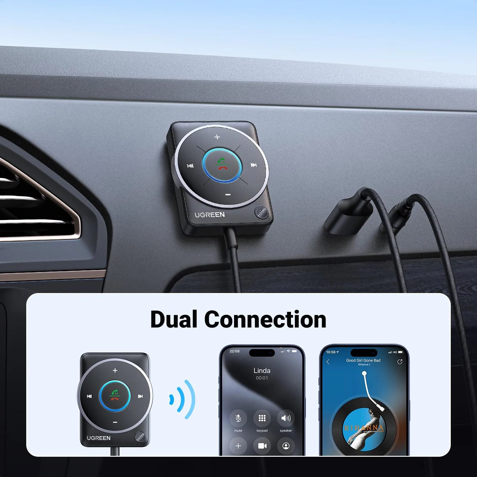 Doorbuster UGREEN Aux Bluetooth 5.4 Adapter For Car (2024 Latest)  Dont Miss Out!