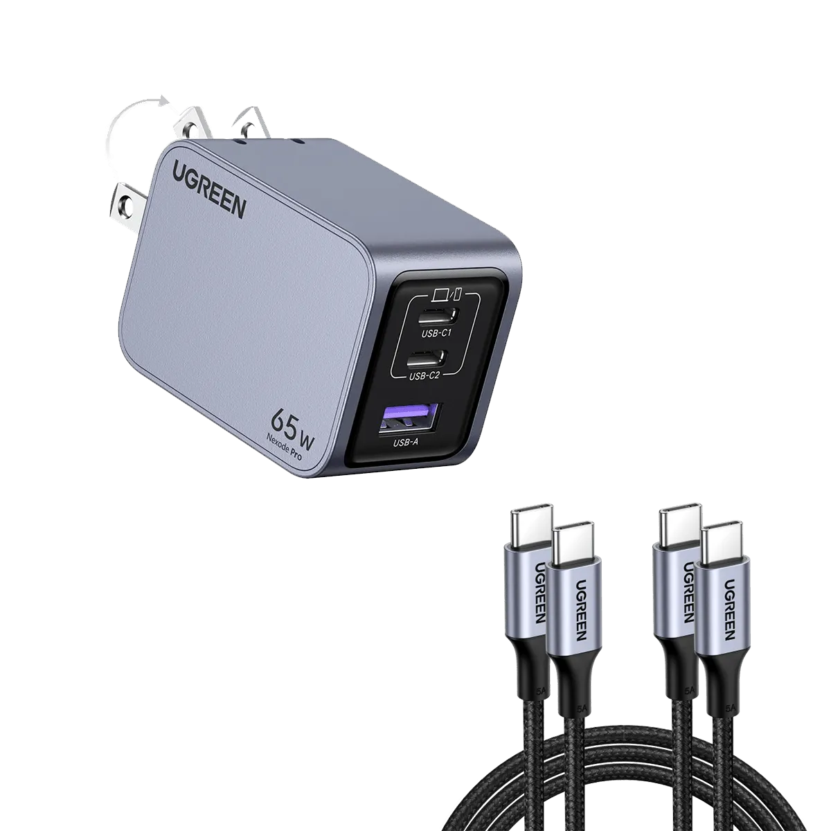 Doorbuster UGREEN Nexode Pro 65W 3-Port GaN Fast iPhone Charger  Today Only!
