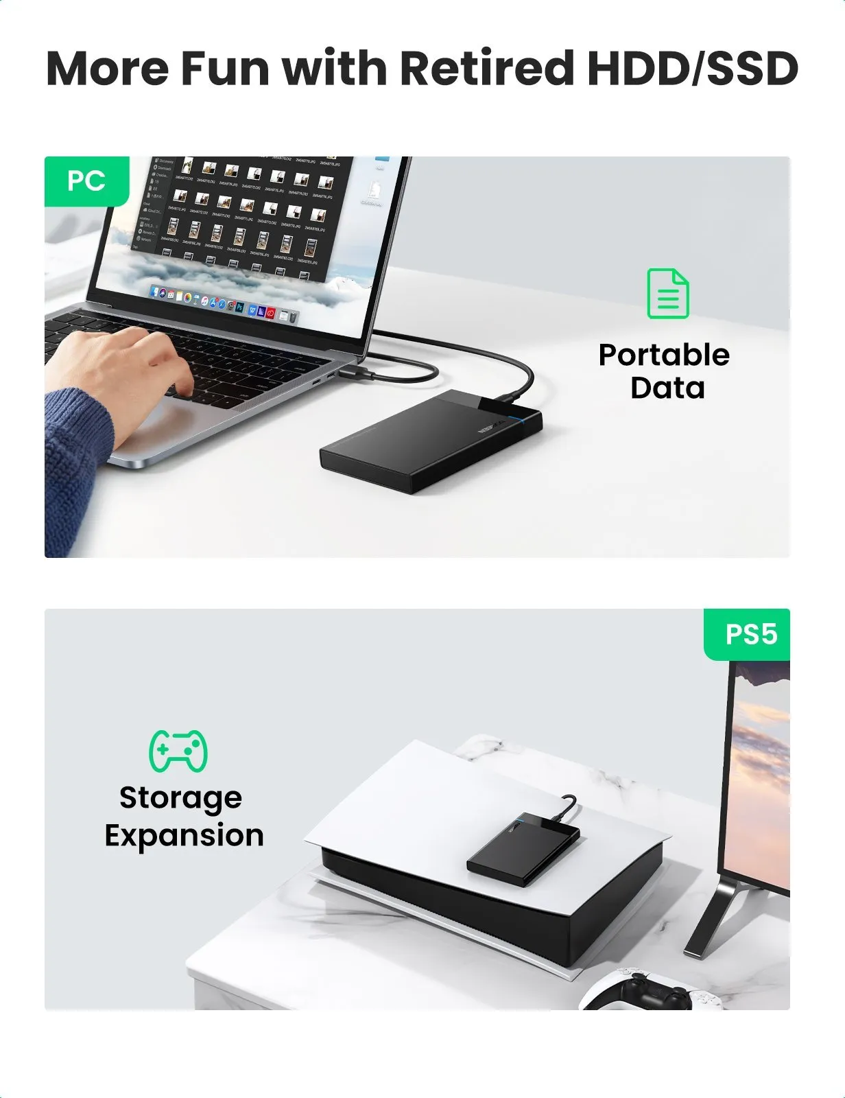 Doorbuster UGREEN USB C 2.5 Inches SATA III Hard Drive Enclosure  Almost Sold Out!