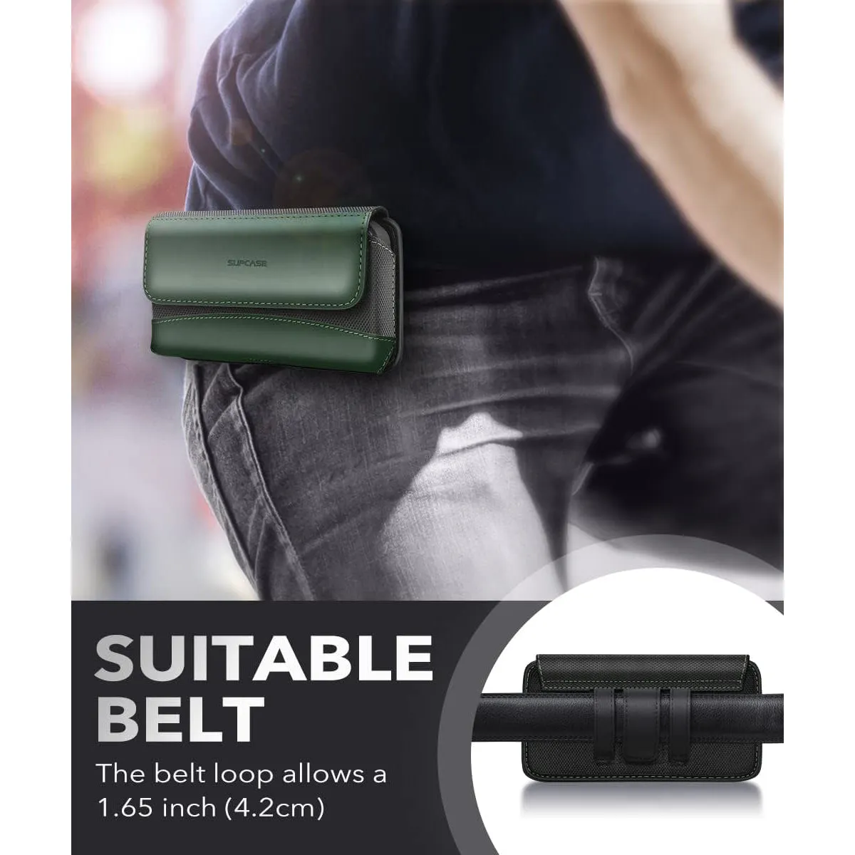 Doorbuster Universal Belt Clip Cell Phone Holster for Galaxy Fold and Large Phones-Green  Last Few Pieces!