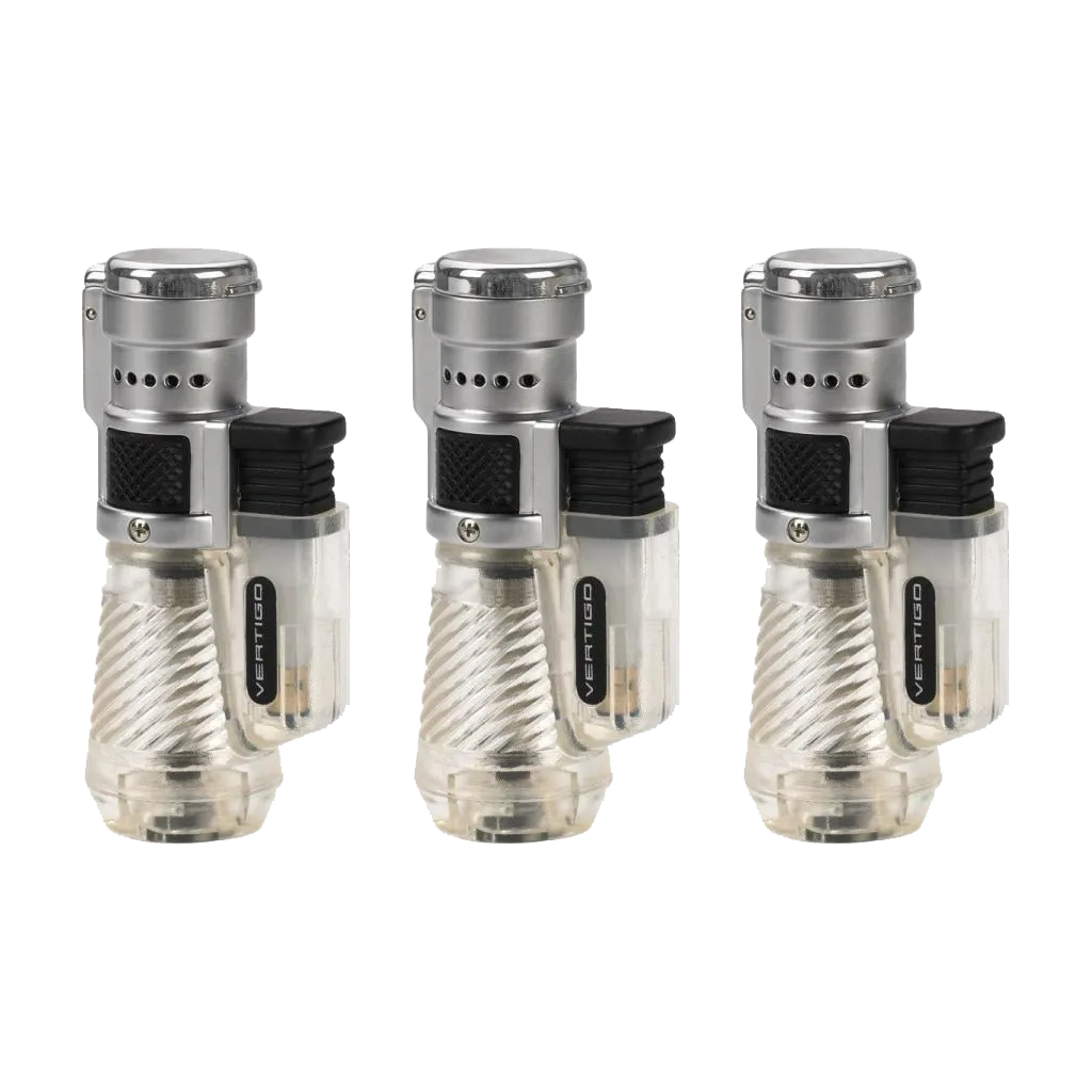 Doorbuster Vertigo Cyclone Triple Torch Lighter Clear  Last Few Pieces!