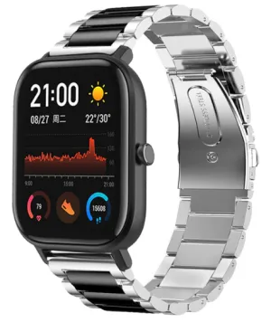 Doorbuster Xiaomi Amazfit GTS Link Strap (Silver/Black)  Going Fast!