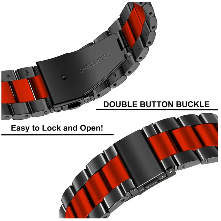 Doorbuster Xiaomi Amazfit GTS Steel Strap (Black/Red)  Ends Soon!