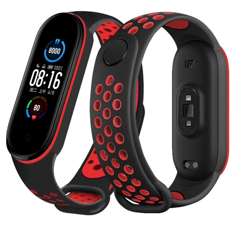 Doorbuster Xiaomi Mi Band 5 Sport Strap (Black/Red)  Limited Release!