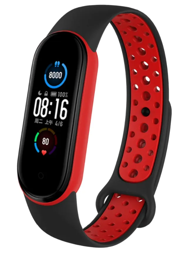 Doorbuster Xiaomi Mi Band 5 Sport Strap (Black/Red)  Limited Release!