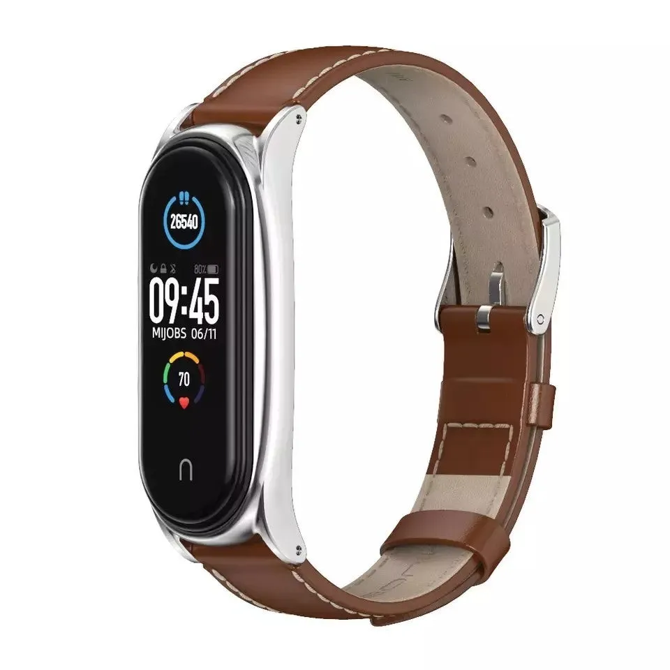 Doorbuster Xiaomi Mi Band 6 Modern Leather Strap (Brown)  Limited Release!