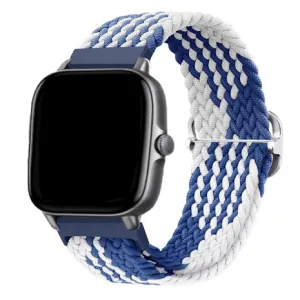 Editors Choice Amazfit GTS 2 Braided Nylon Strap (Blue/White)  Last Chance!
