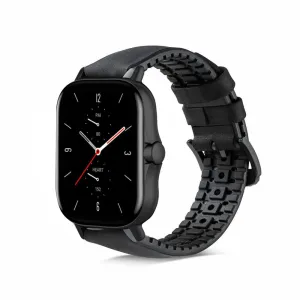 Editors Choice Amazfit GTS 2 Silicone/Leather Strap (Black)  Stylish & Comfortable