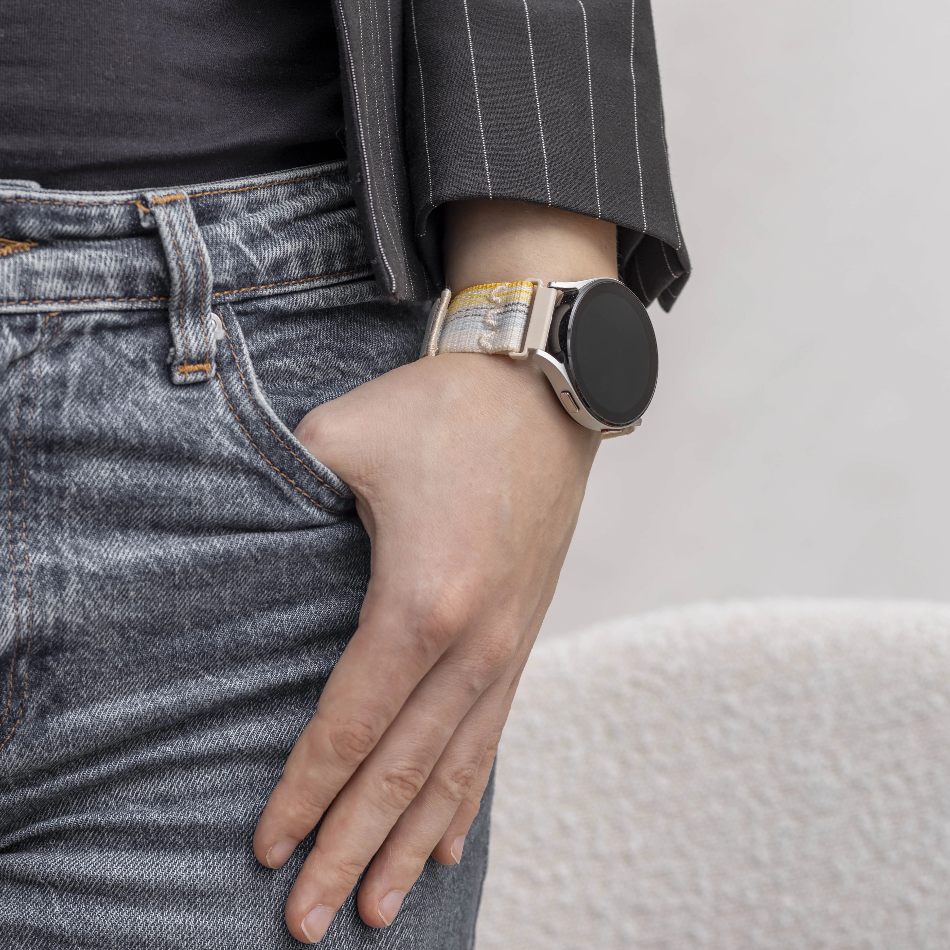 Editors Choice Amazfit GTS 4 Nylon Strap (Starlight Mix)  Stylish & Comfortable