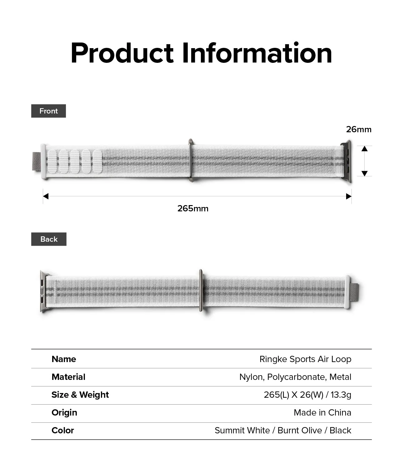 Editors Choice Apple Watch Lug 26mm | Sports Air Loop  Limited Availability!