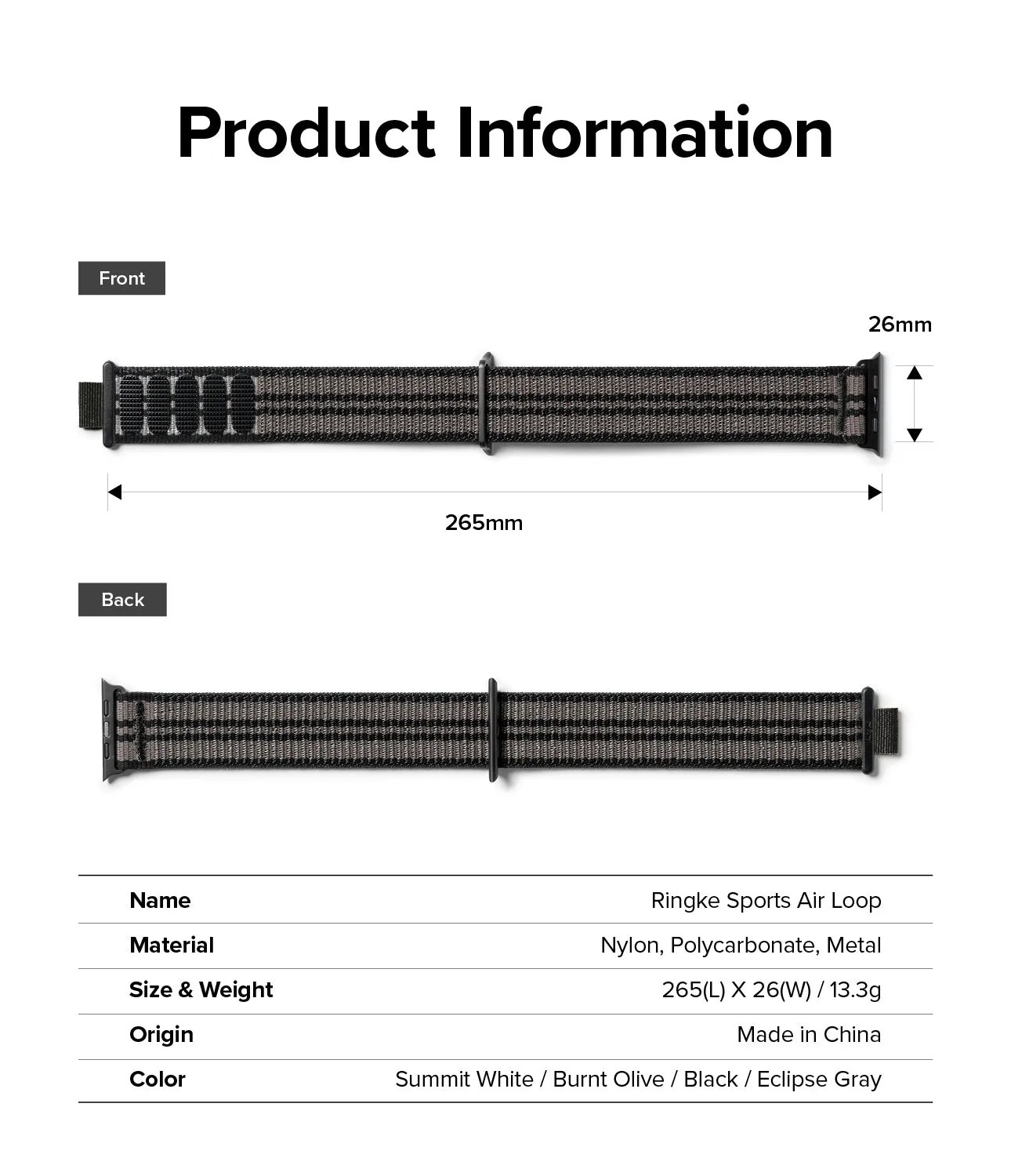 Editors Choice Apple Watch Lug 26mm | Sports Air Loop  Limited Availability!