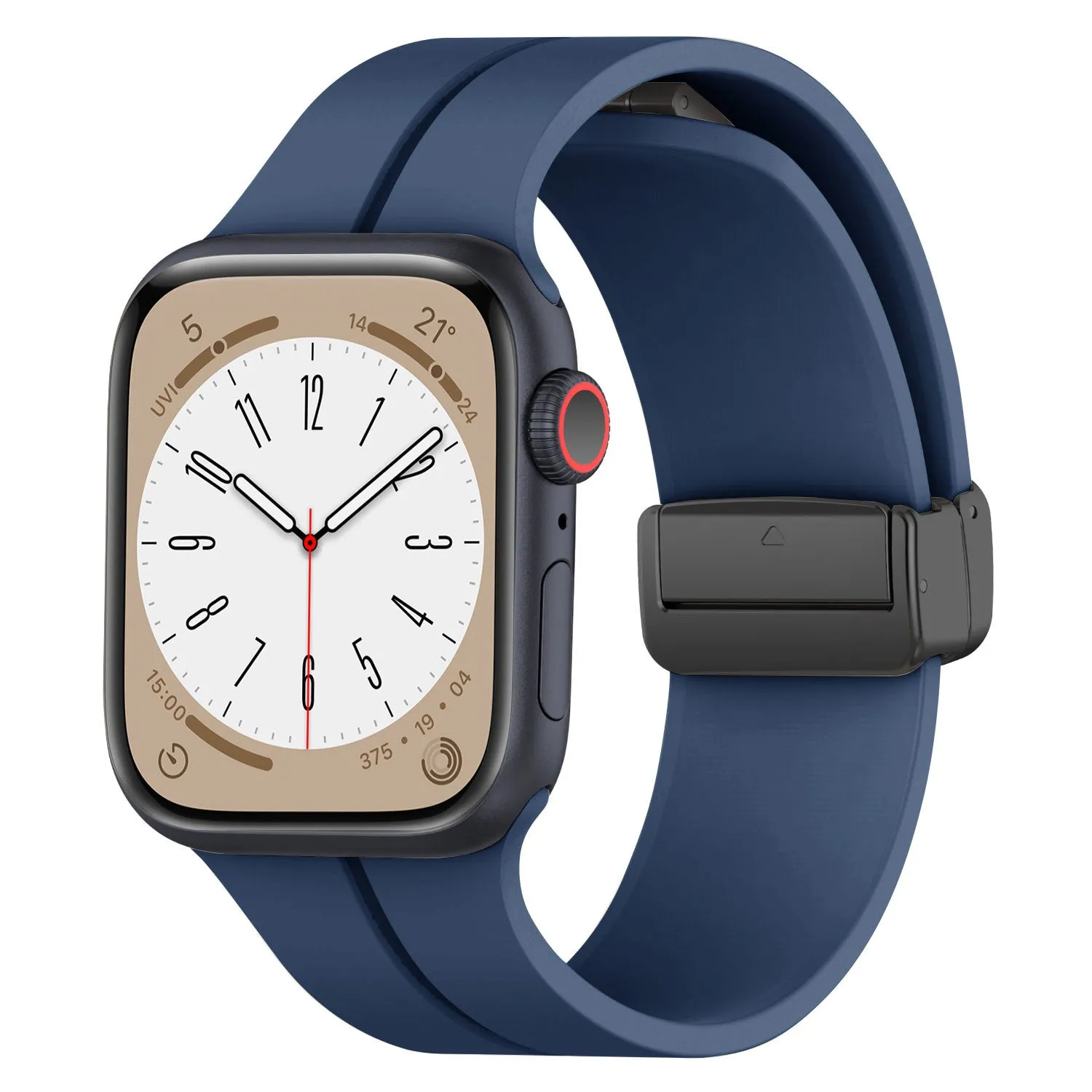 Editors Choice Apple Watch Magnetic D-Buckle Strap (Dark Blue)  Stylish & Comfortable