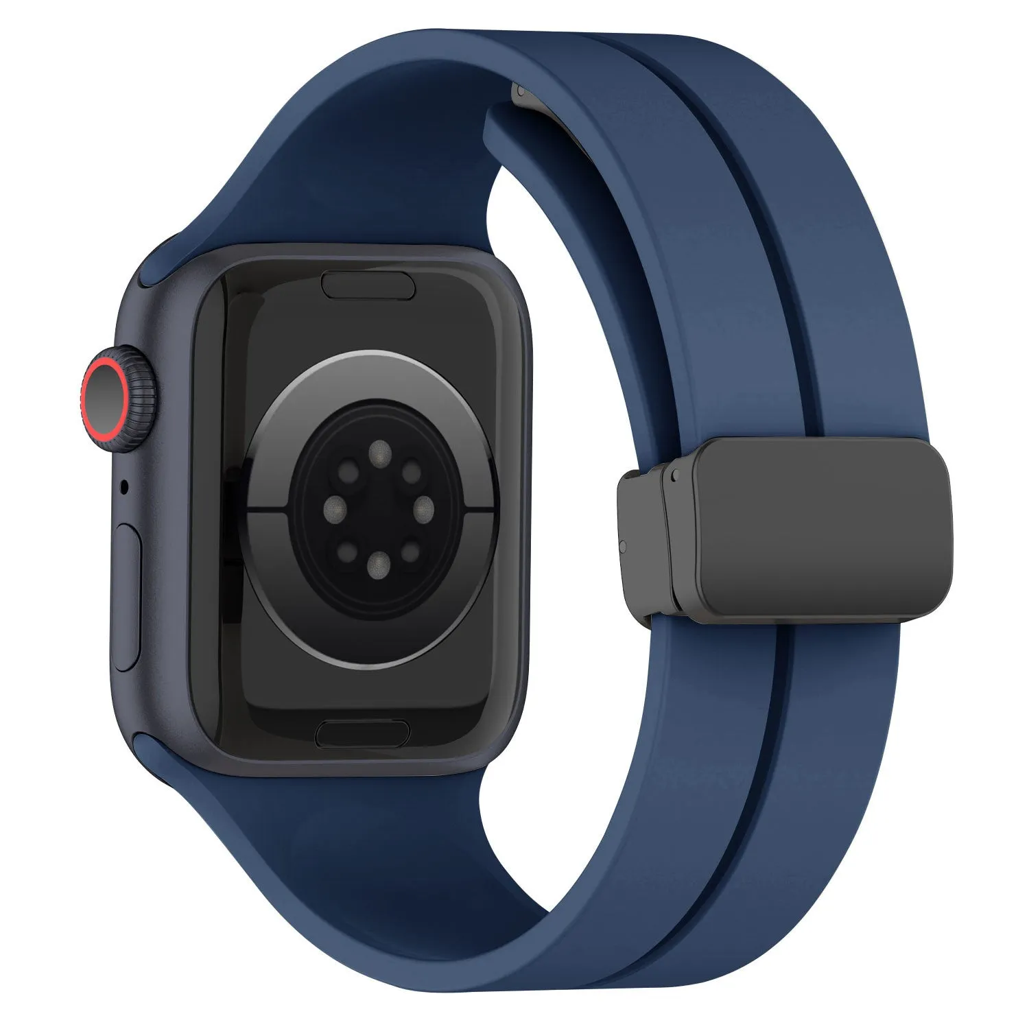 Editors Choice Apple Watch Magnetic D-Buckle Strap (Dark Blue)  Stylish & Comfortable