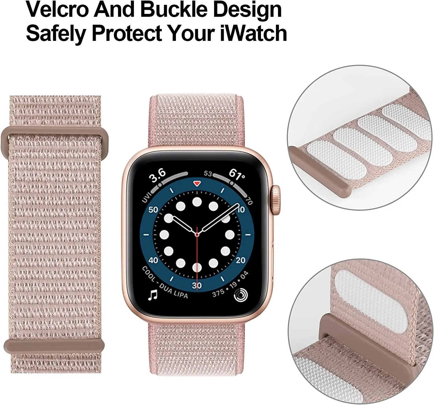 Editors Choice Apple Watch Nylon Loop Strap (Light Pink)  Almost Sold Out!
