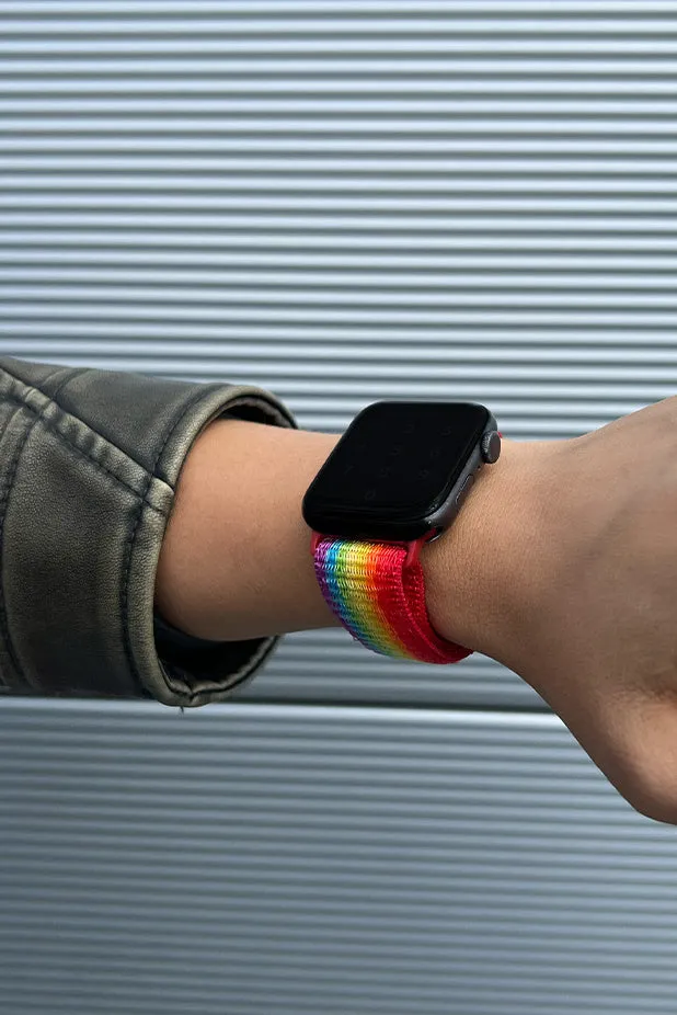 Editors Choice Apple Watch Nylon Strap (Rainbow)  Today Only!