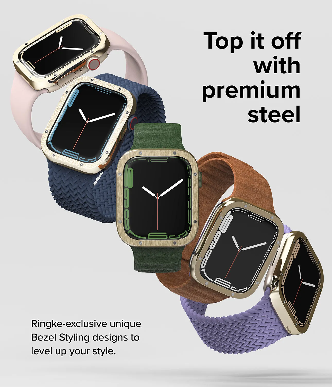 Editors Choice Apple Watch Series (45mm) | Premium Bezel Styling Hairline Bolts Design  Ends Soon!