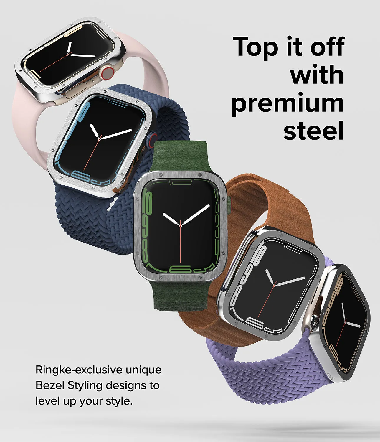 Editors Choice Apple Watch Series (45mm) | Premium Bezel Styling Hairline Bolts Design  Ends Soon!