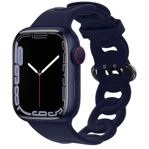 Editors Choice Apple Watch Silicone Chain Strap (Dark Blue)  Last Few Pieces!