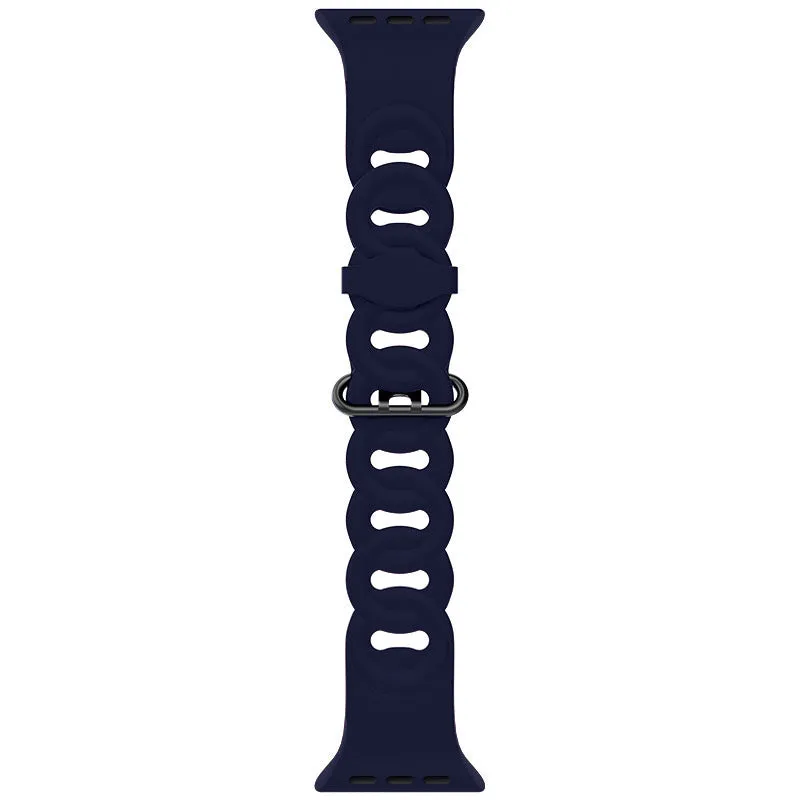 Editors Choice Apple Watch Silicone Chain Strap (Dark Blue)  Last Few Pieces!