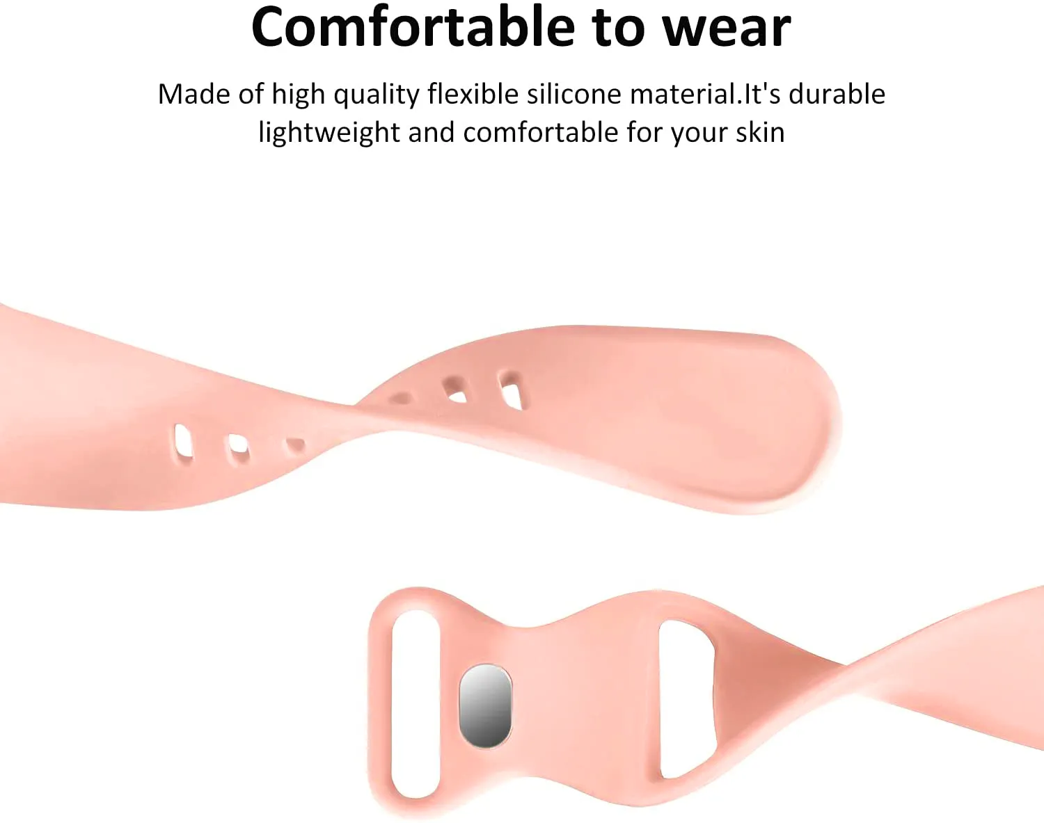 Editors Choice Apple Watch Silicone Strap Classic (Light Pink)  Dont Miss Out!