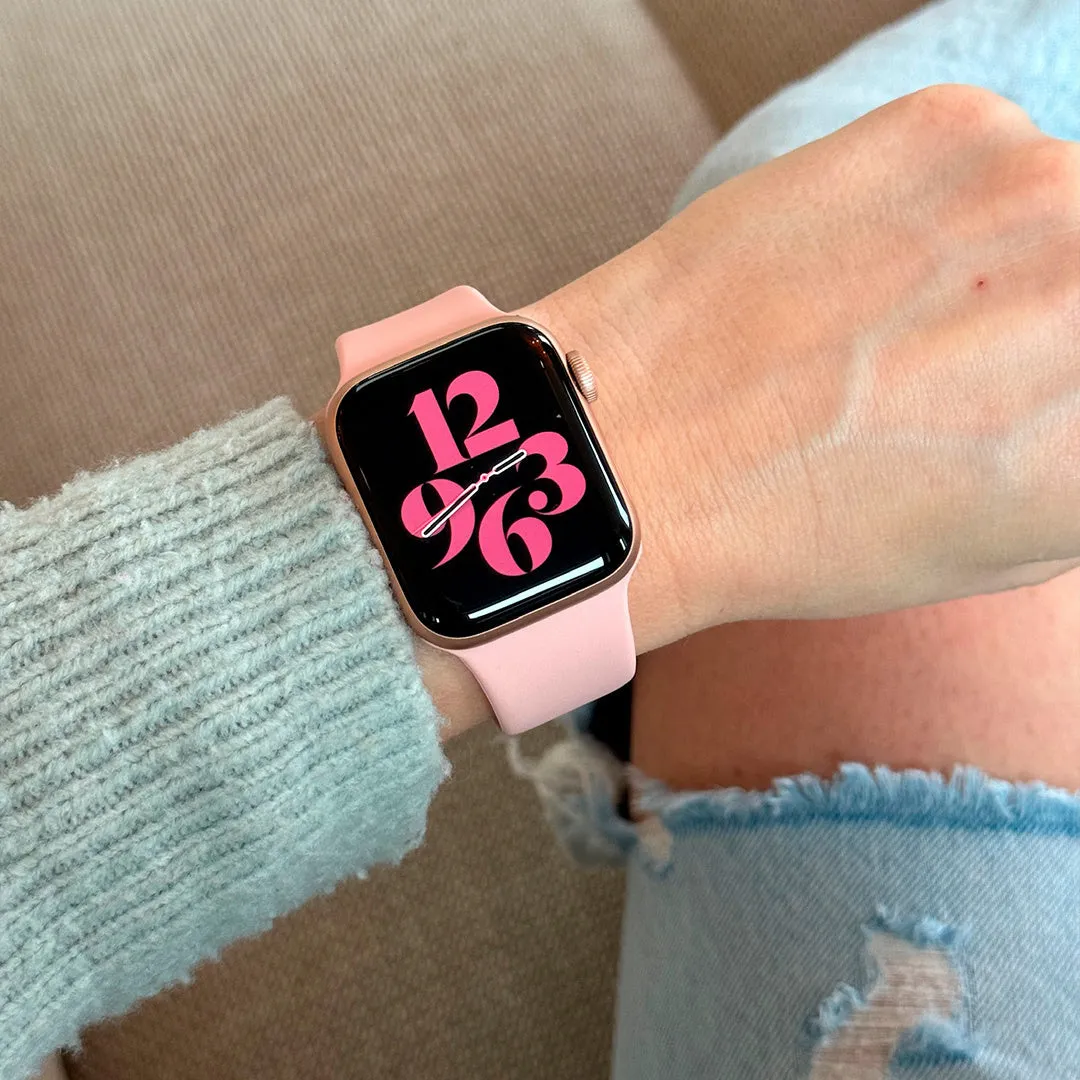 Editors Choice Apple Watch Silicone Strap Classic (Light Pink)  Dont Miss Out!
