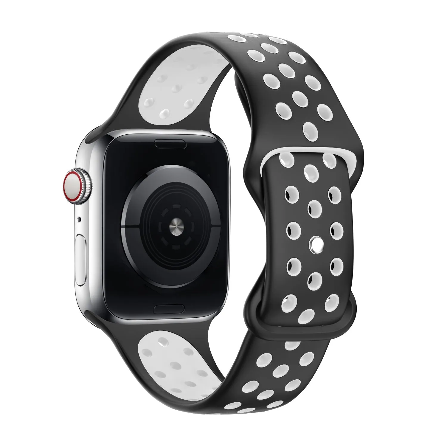 Editors Choice Apple Watch Sport Strap Classic (Black/White)  Today Only!