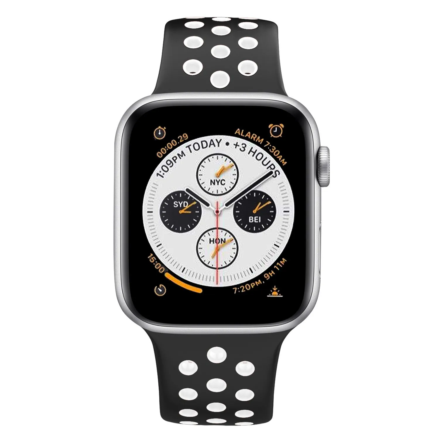 Editors Choice Apple Watch Sport Strap Classic (Black/White)  Today Only!