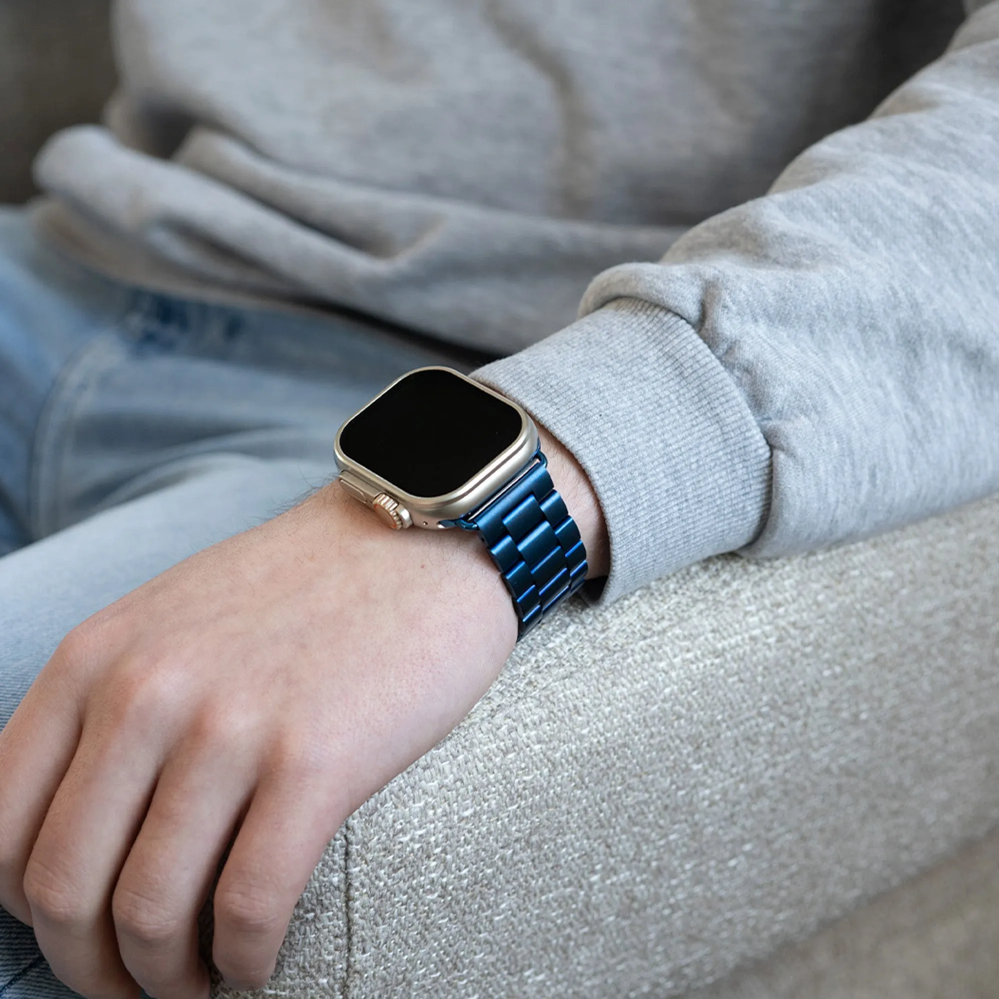 Editors Choice Apple Watch Steel Strap (Blue)  Almost Sold Out!