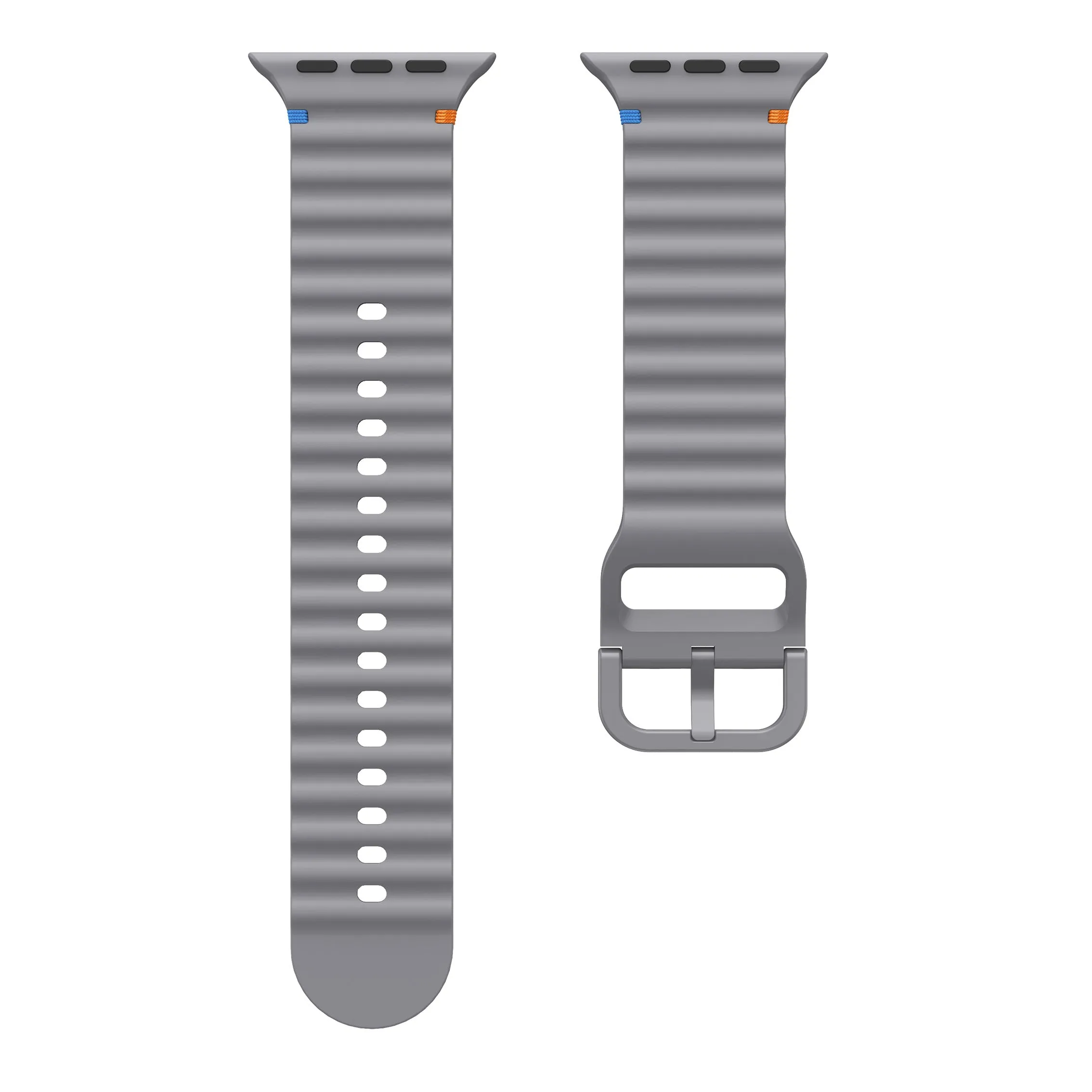 Editors Choice Apple Watch Wave Silicone Strap (Dark Gray)  Limited Release!