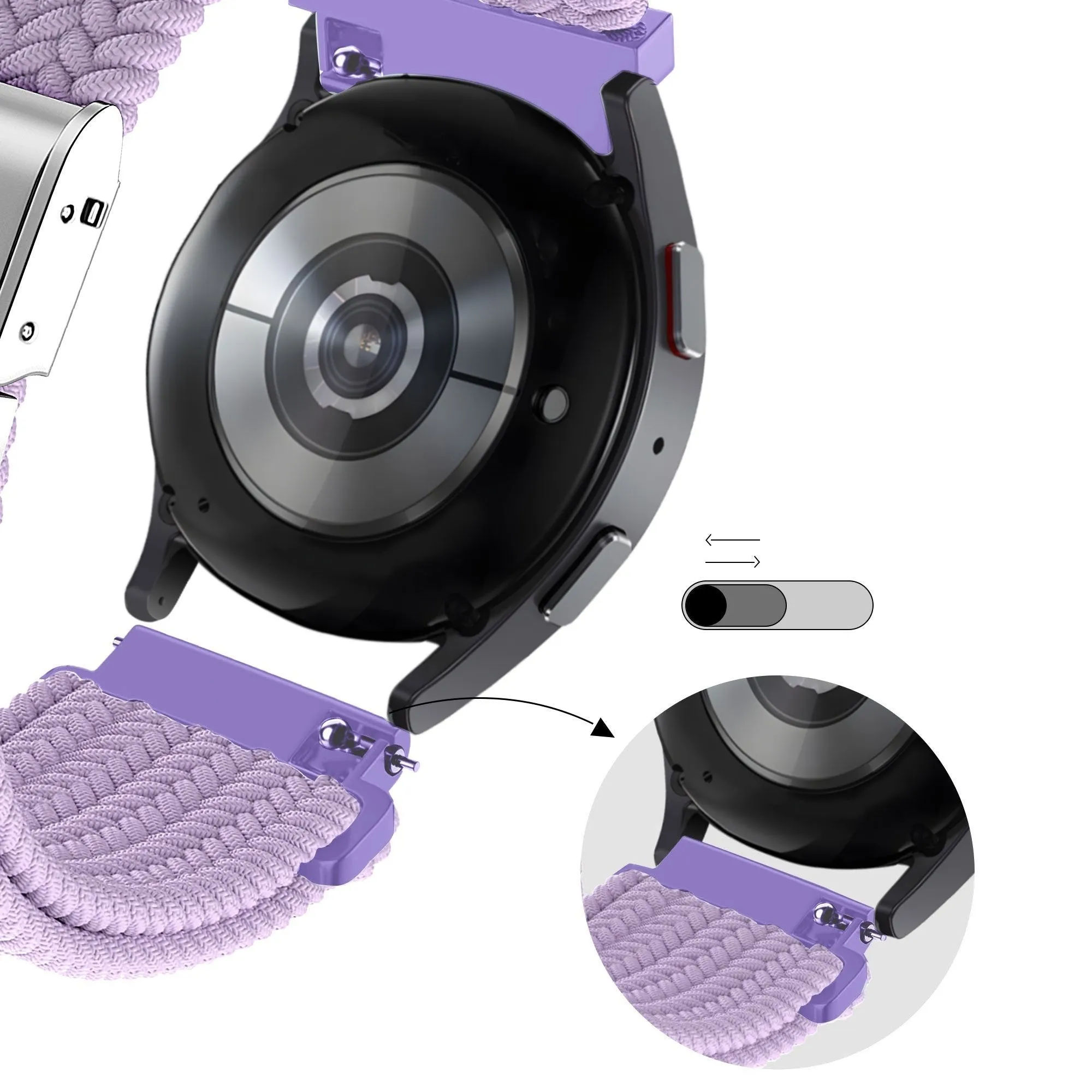 Editors Choice Bandz Amazfit GTS 2 Woven Nylon Strap (Light Purple)  Going Fast!